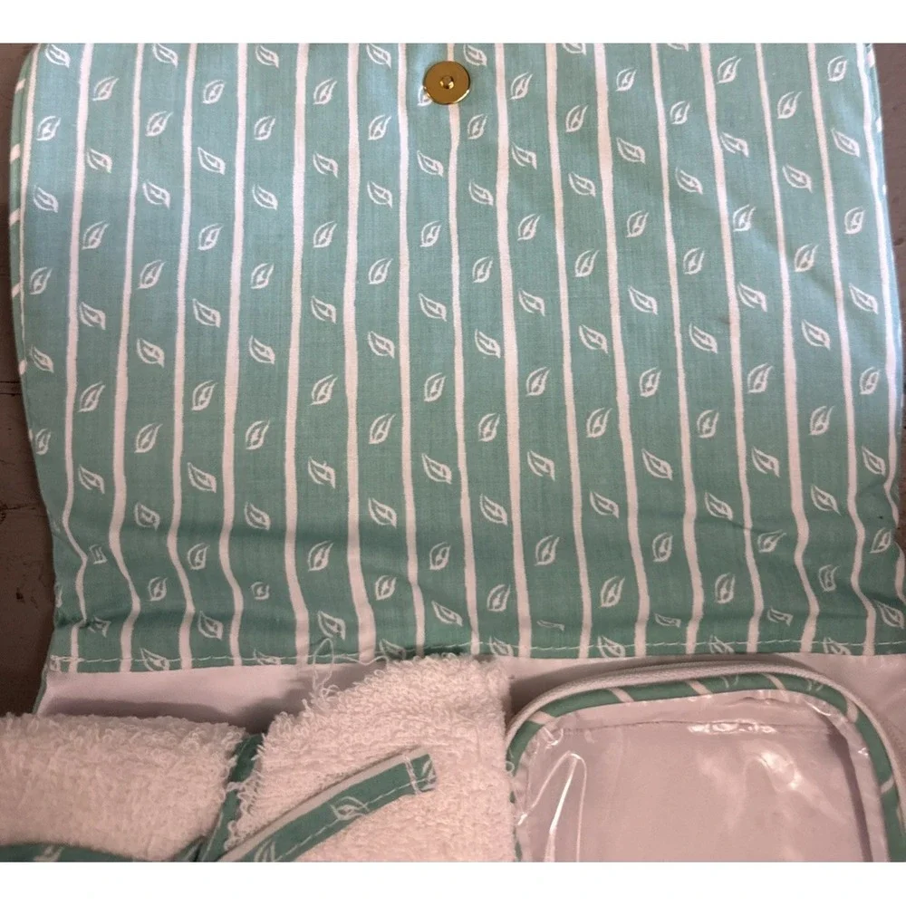 Victoria Secret TRAVEL TOILETRY BAG second skin satin gold tag vintage‎